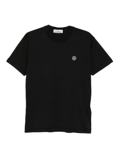 Stone Island T-shirt con applicazione logo Stone Island | K2S152100027S0013V0029 BLACK